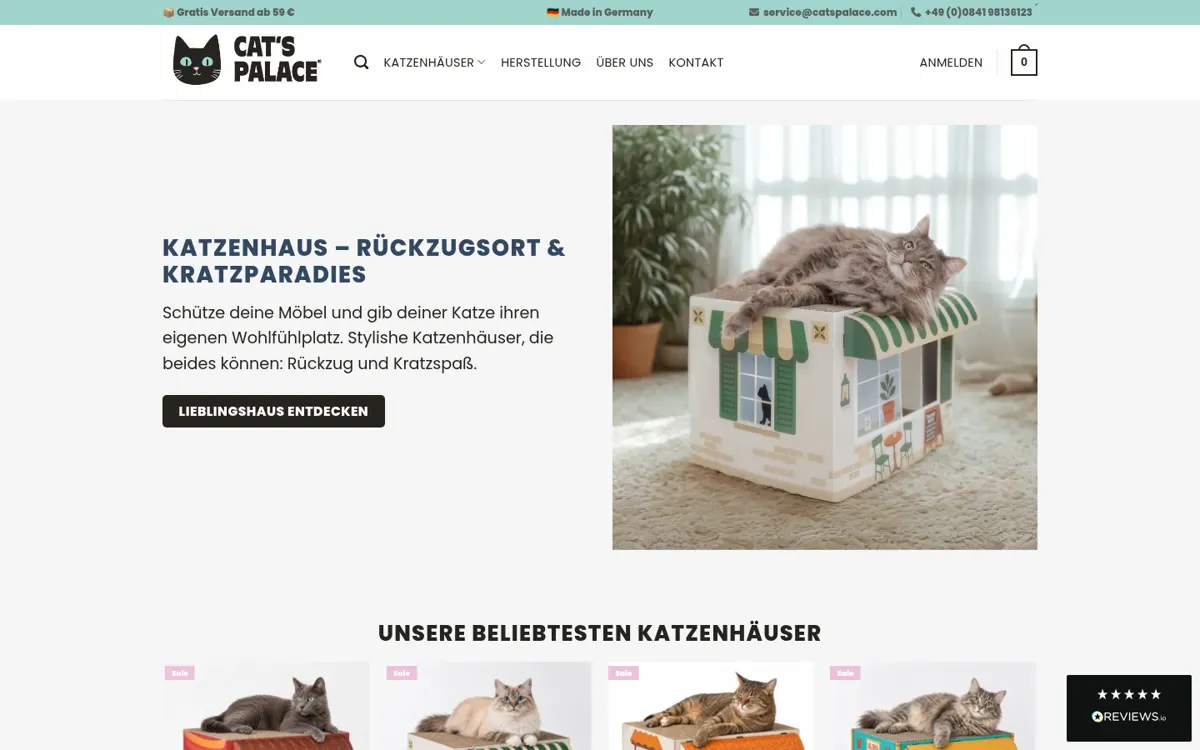 Online-Shop von Cat's Palace