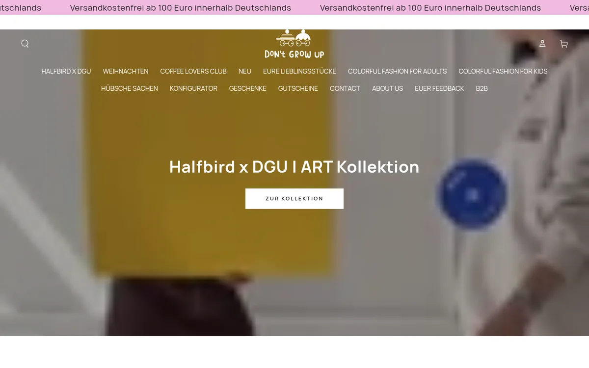 Online-Shop von Don't Grow Up