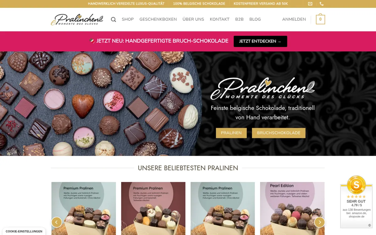 Online-Shop von ePralinchen